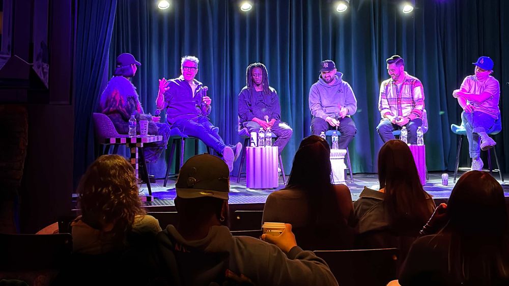 Left to right: Jalyssa Mills, Barnaby Marshall, Kigu, Iain MacNeil, Matt Maw, Andre De Pape.